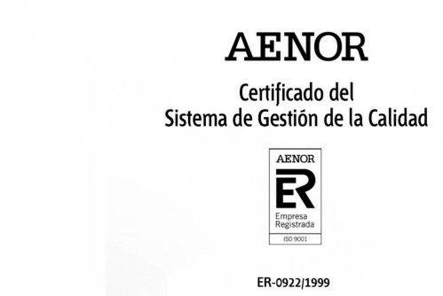 Certificado AENOR Geoplanning