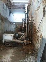 Installation of Micropiles. Residential building site at the Plaza del Pou square in Agramunt.