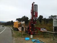 Probe drive for the widening of the N II at La Jonquera.