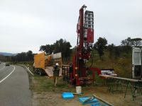 Campagne de sondes sur l’élargissement de la N II à La Jonquera.