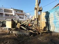 Installation of micropiles on various types of construction work