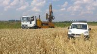 Probe drive for the construction of a reservoir in Racibórz. Poland