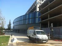 Campaña de sondeos para instalación de túnel de viento en el campo de fútbol del Español. Cornellá de Llobregat