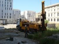 Étude géotechnique pour le développement immobilier du bastion de midi, situé entre les rues Ocata, Marquesa, Pla de Palau et Doctor Aiguader. Quartier de la vieille ville de Barcelone.