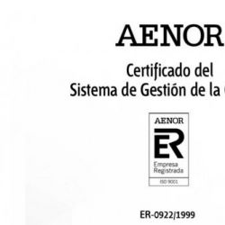 Certificado AENOR Geoplanning